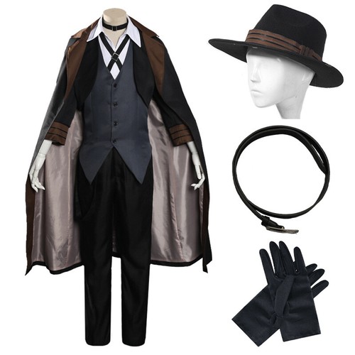 Hot Bungou Bungo Stray Dogs Chuya Chuuya Nakahara Cosplay Halloween Costume Suit - Picture 2 of 20