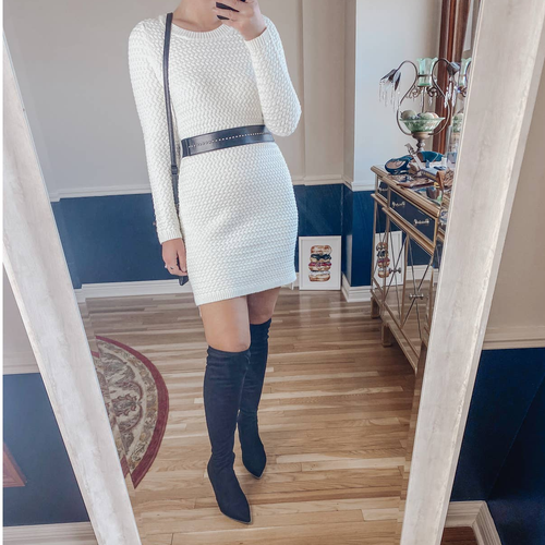 long sleeve sweater dress size 