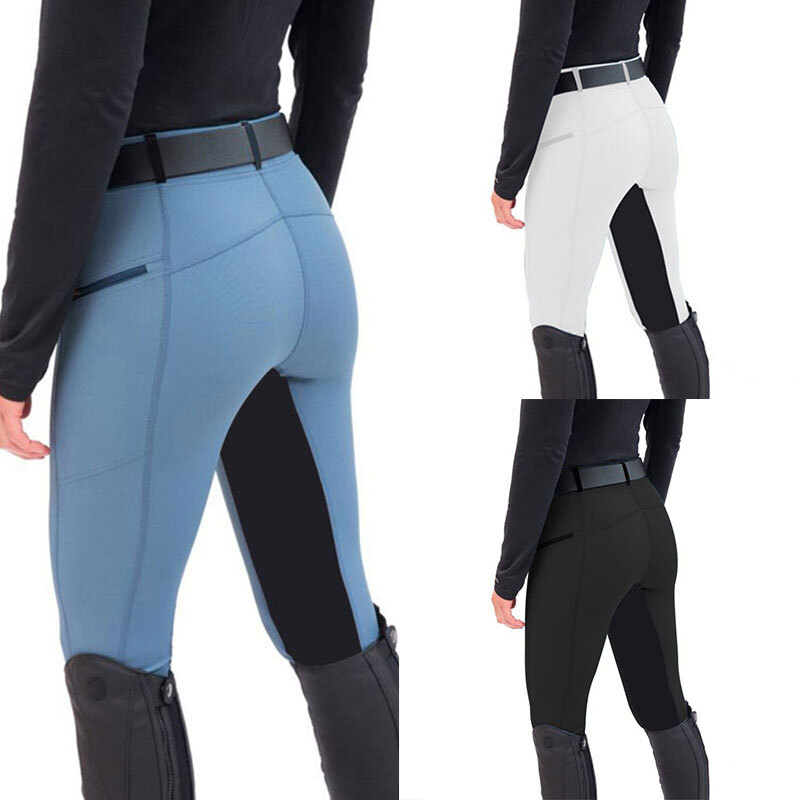 Women Horse Riding Pants Equestrian Breeches Horseback Schooling Tights Trousers