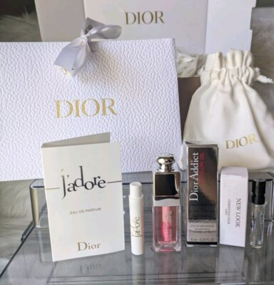 Dior Addict Lip Glow Oil 001 PINK Oil Infused New + Two Travel Spray J`adore,EDP