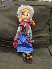 Disney Frozen Anna Plush Doll 18  Disney Store Authentic Princess Anna Soft Toy