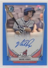2014 Bowman Draft Chrome Pick Blue Refractor 128/150 Mike Papi #BCA-MPA Auto s3g