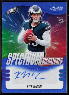 2025 Panini Absolute #SPS-KMD Kyle McCord Spectrum Signatures Blue #/35