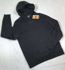 Quiksilver Hoodie Men Medium DryFlight Black Fleece Small Logo Pockets New