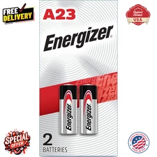 Energizer A23 Alkaline Batteries 12V Long Lasting Power 2 Pack