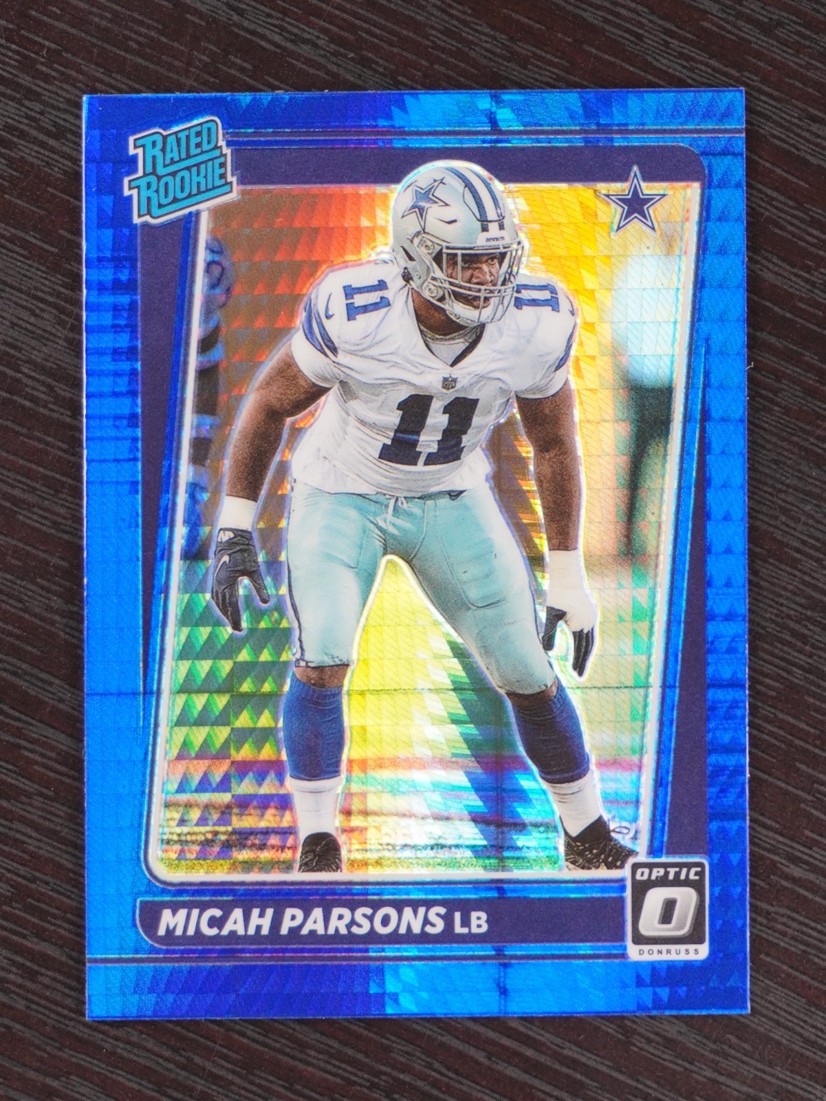 2021 Panini Donruss Optic -Rated Rookie Micah Parsons #245 Blue Hyper Prizm (RC)