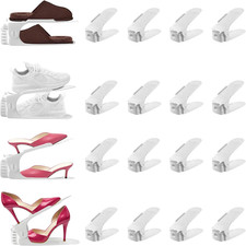 15 Pack Shoe Slots Organizer, 4 Levels Adjustable Shoe Stacker Effective Space S