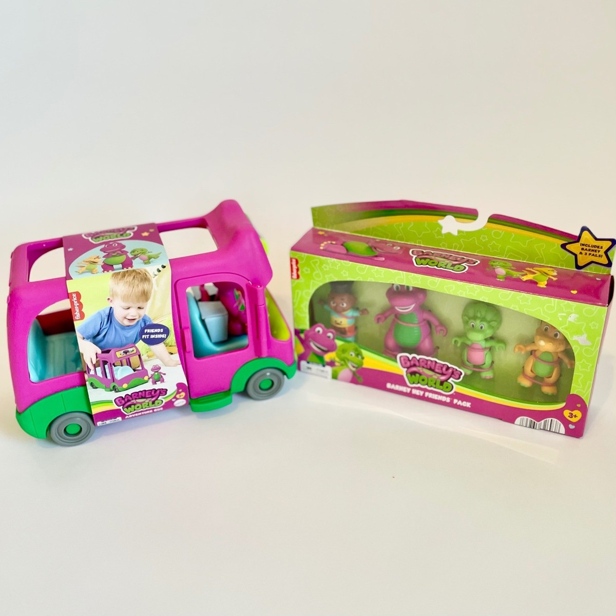 Fisher-Price Barney's World Adventure Bus & Hey Friends Figure