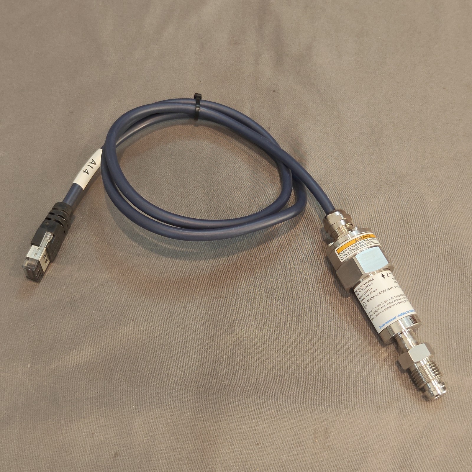 Brooks GFD02A4PSMA Solid Sense II Pressure Transducer 250psia Sensor
