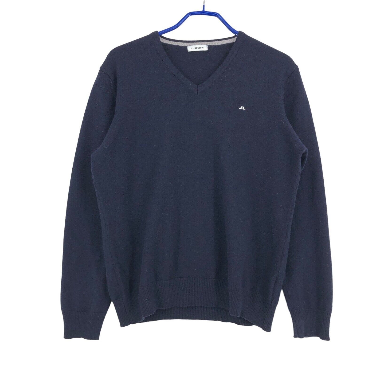J.Lindeberg Men 100% Wool V-Neck Jumper Pullover Sweater Size M