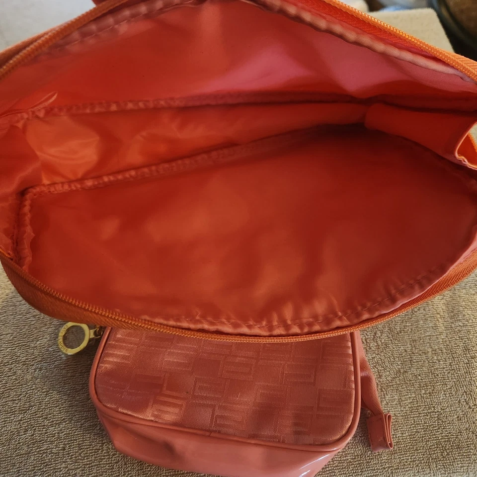  Juego de 2 bolsas de diseñador naranja y rosa de Estee Lauder Foto 4 de 4