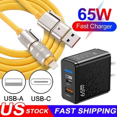 65W Fast Charging USB Type C Wall Charger & Cable For Google Pixel 10/9/8/7/6a/5