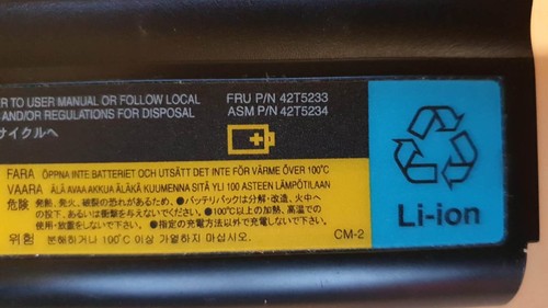 Lenovo/IBM ThinkPad Original Akku Batterie 10.8V 4.8AH 42T5233 42T5234