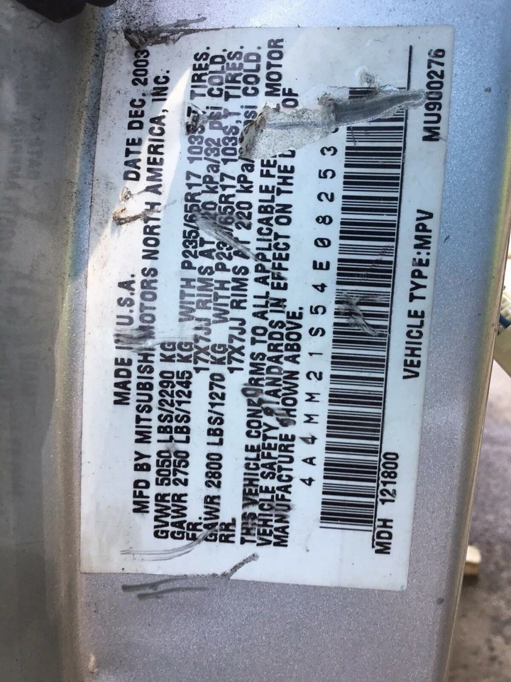 Mitsubishi Endeavor Front Right Door Weather Strip Seal 2003 2004 2005 06 07 :O - Image 4 of 4