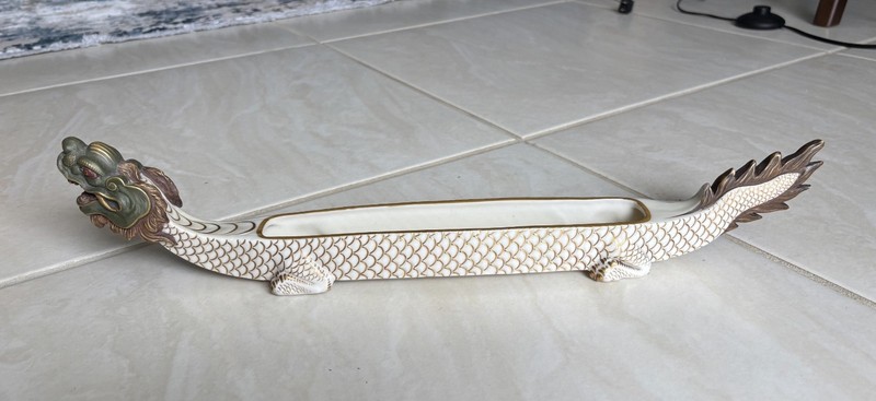 Very Rare 1872 Royal Worcester ‘Dragon Gondola’ Trough