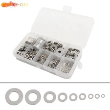 600 Pcs 304 Stainless Steel Precision Washers Assortment Set For General Purpose