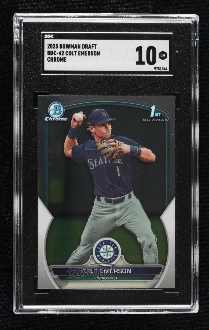 2023 Bowman Draft Chrome Colt Emerson #BDC-42 SGC 10 GEM 1kp3