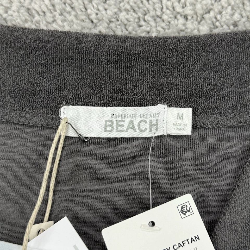 Caftán Barefoot Dreams Beach Cozyterry para mujer M gris nuevo con etiquetas salón de vacaciones Foto 3 de 4