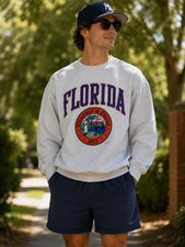 VINTAGE University Of Florida Gators 1989 Sweatshirt Adult Large Gray UF 80s