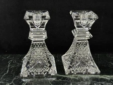 A Pair of Waterford Ireland Crystal Wedding Heirloom Collection 6 In Candlestick