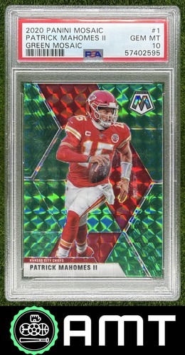 Patrick Mahomes II PSA 10 2020 Panini Mosaic Prizm Green Chiefs 2595
