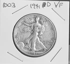 1941 D - VF Walking Liberty Half Dollar Coin