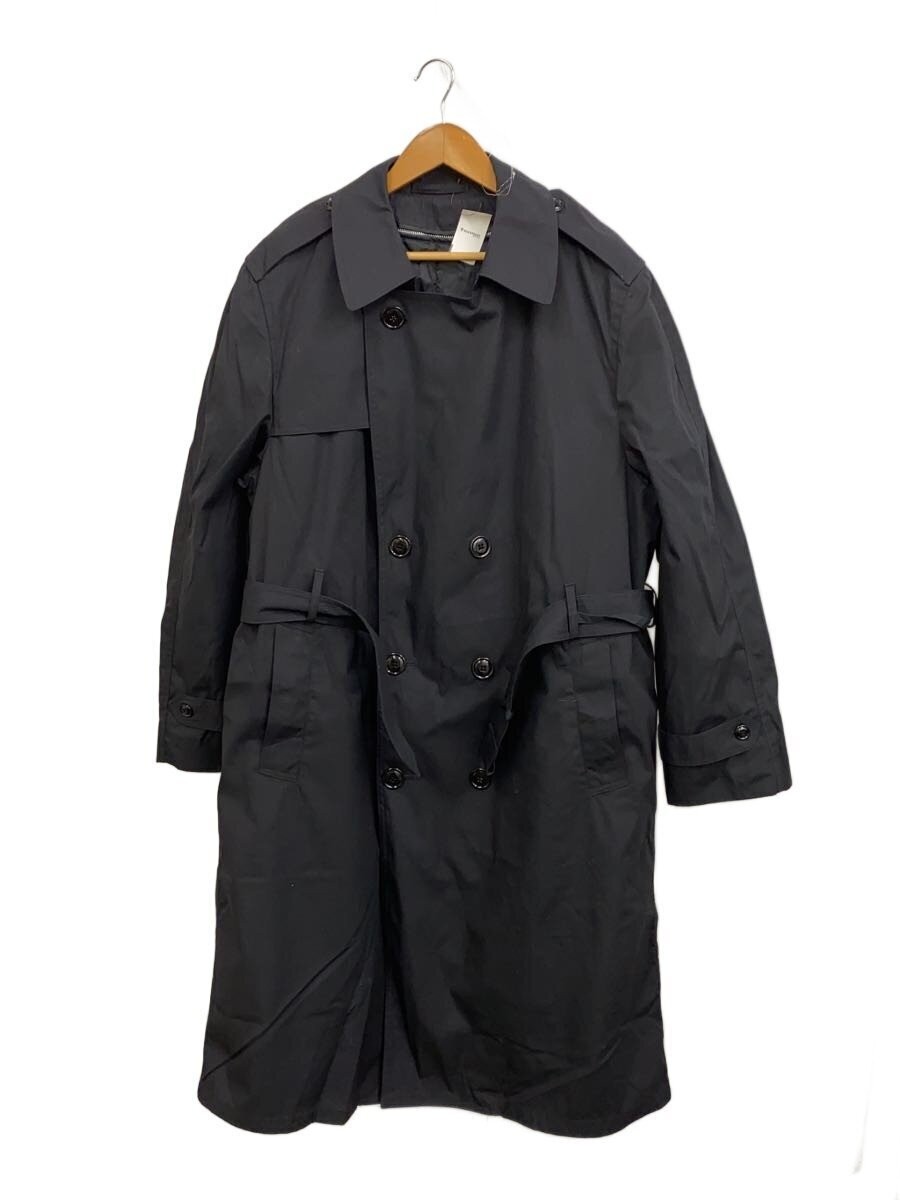 Us.Navy Trench Coat/44/Polyester/Blk 3426