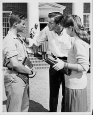 Director John Frankenheimer talking to actors Brandon de Wilde Ber- Old Photo