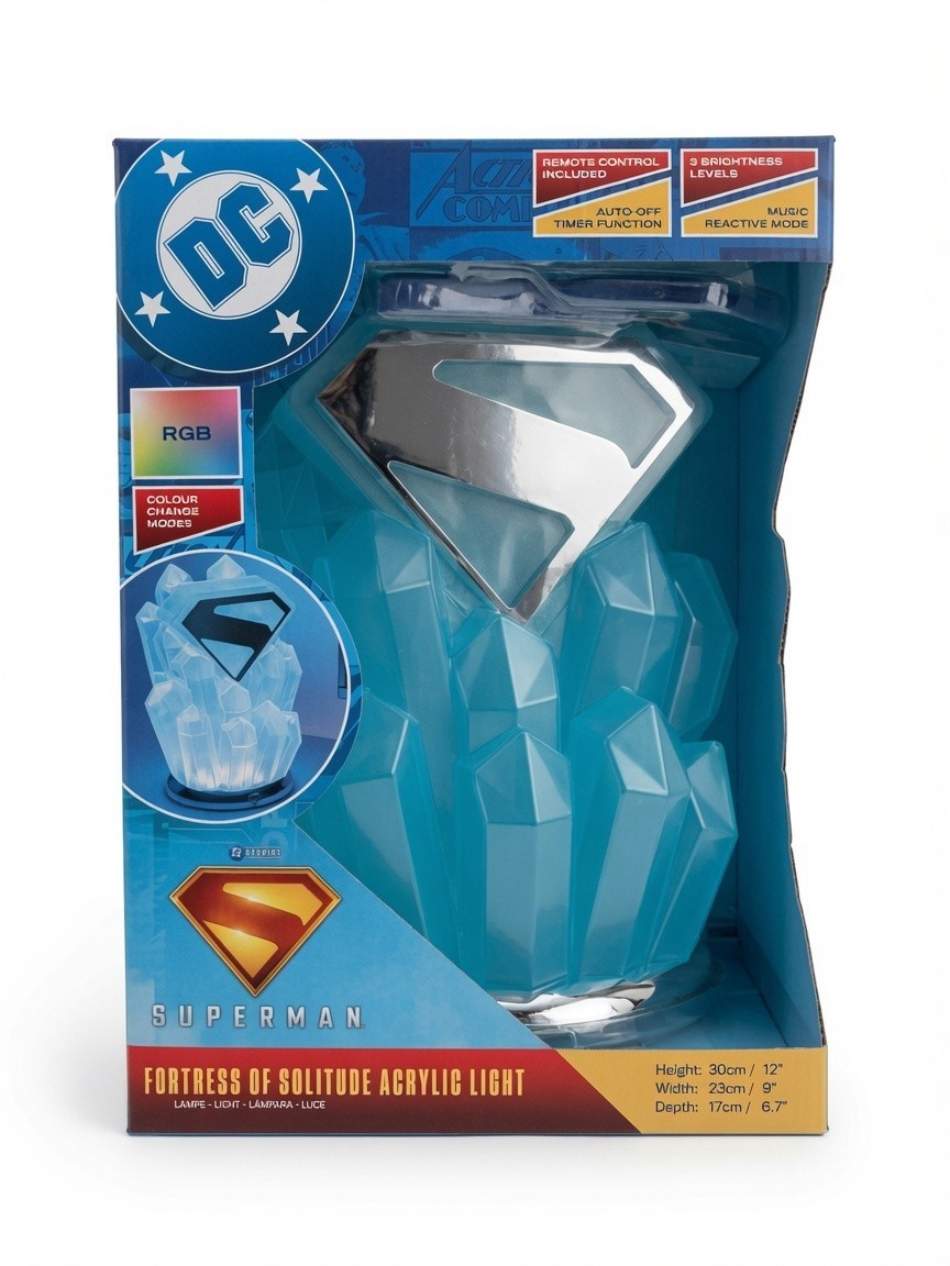 DC Superman Fortress Of Solitude 30cm Light Colour Changing Remote Control USB C - Image 2