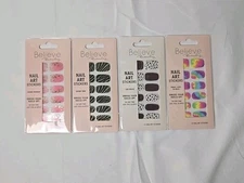 Believe Beauty Nail Art Stickers 4 Pack