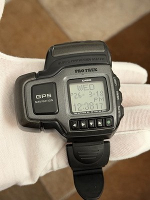 Rare Vintage Casio Pro Trek PRT-1 Men s GPS Satellite Digital Sports Watch JDM