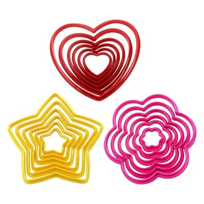 6 Divisions Not ABS Baking Equipment Star And Heart Cookie Slicers For Use