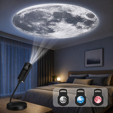 LED Moon Projection Light 3 Color Starry Sky Night Lamp USB Atmosphere Light