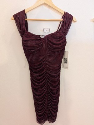 City Studios Juniors Straight-Neck Bow-Tri Grape Size 3/4 $79