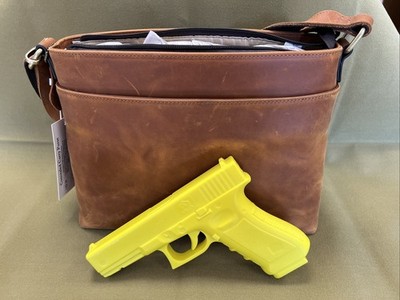 Lady Conceal Josie Crossbody LCL-38 Mahogany. Leather Concealed Carry Purse.