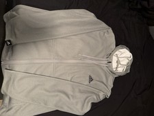 Adidas Men's Gray Full Zip-Up Hoodie Sweatshirt Size Large