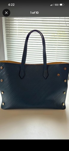Givenchy Blue Embossed Leather Bond Shopper Tote Large Size