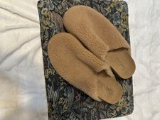 Pair of Splendid Faux Sherpa Mule Slippers. Size 9.