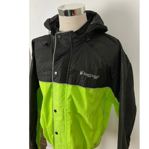 Men Frogg Toggs Road Toad colorblock waterproof windbreaker rain jacket, M - Picture 2 of 4
