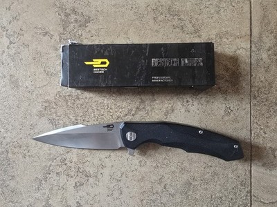 Bestech Warwolf Flipper Knife 3.5'' D2 G10 Black BG04A