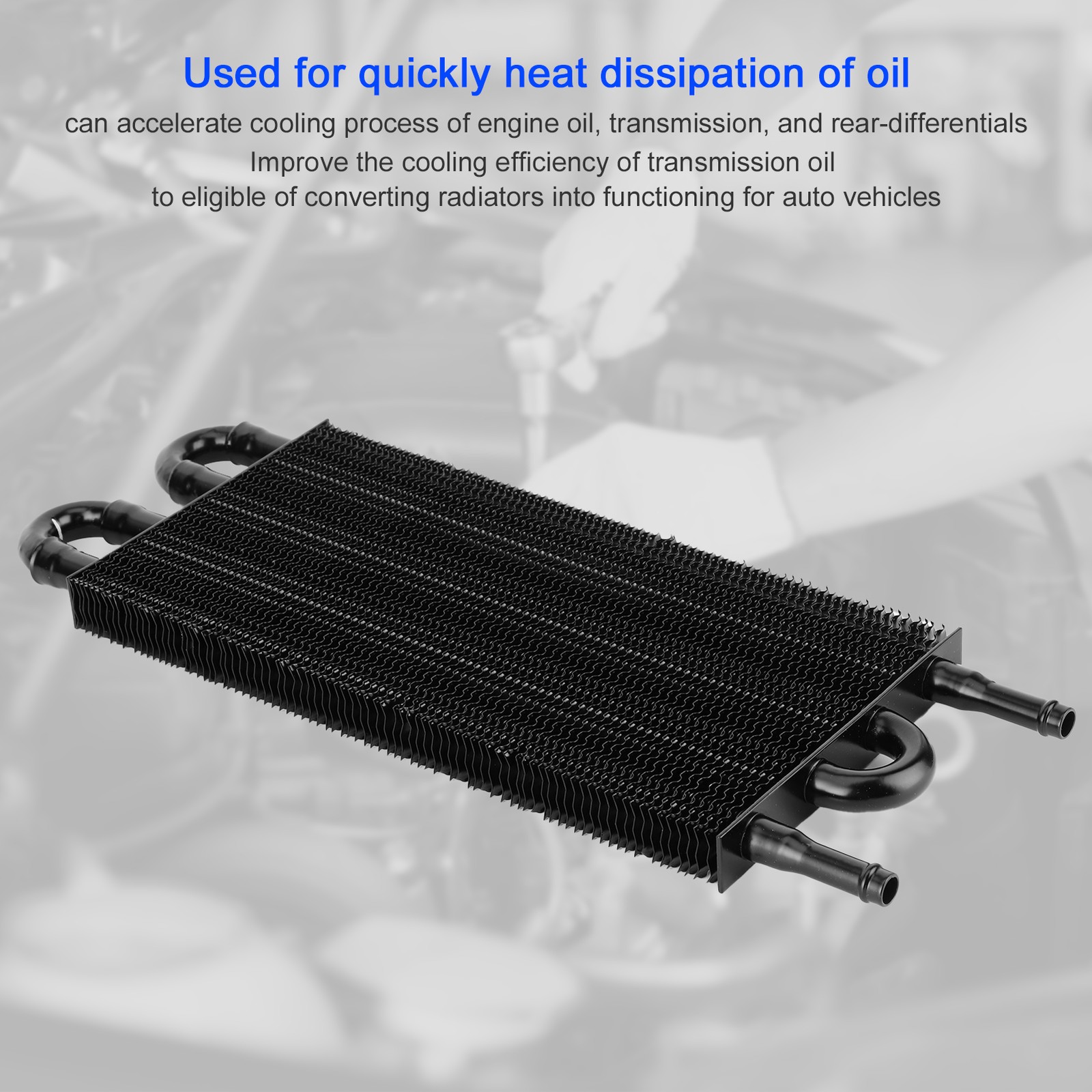 4Rows Aluminum Oil Cooler Transmission Power Steering Cooling Universal