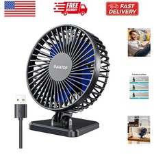 USB Desk Fan, Small But Powerful, Personal Portable Quiet 3 Speeds, Adjustabl...