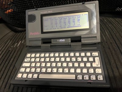 Vintage Atari Portfolio HPC-004 Pocket Computer w/32k Card Working