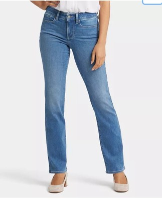 New NYDJ Women's Marilyn Straight Jeans Size 12 Curve Shaper Blue Denim Stretch
