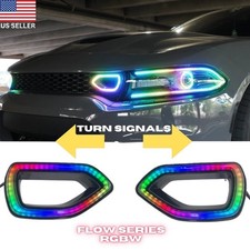 15-23 Dodge Charger Switchback Led Rgbw Snorkel Grille Multicolor Light Srt