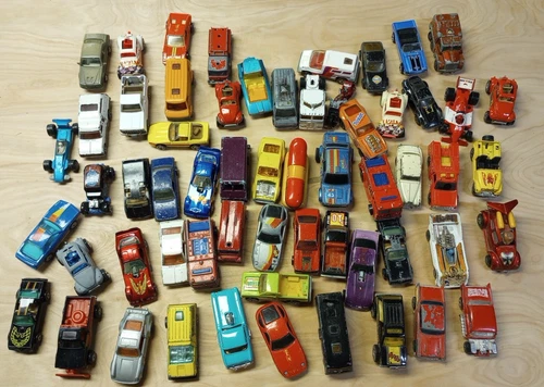 Lot of 57 Mixed Mainly Vintage Matchbox Hot Wheels Cars Vehicles