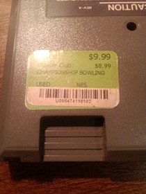 Championship Bowling Nintendo NES 1989 Cart Only