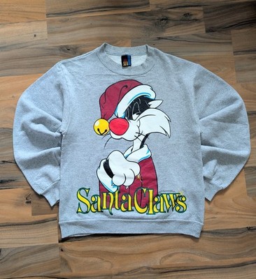 Vintage 90s Warner Bros Sylvester Sweatshirt S M Sun Sportswear Made in USA