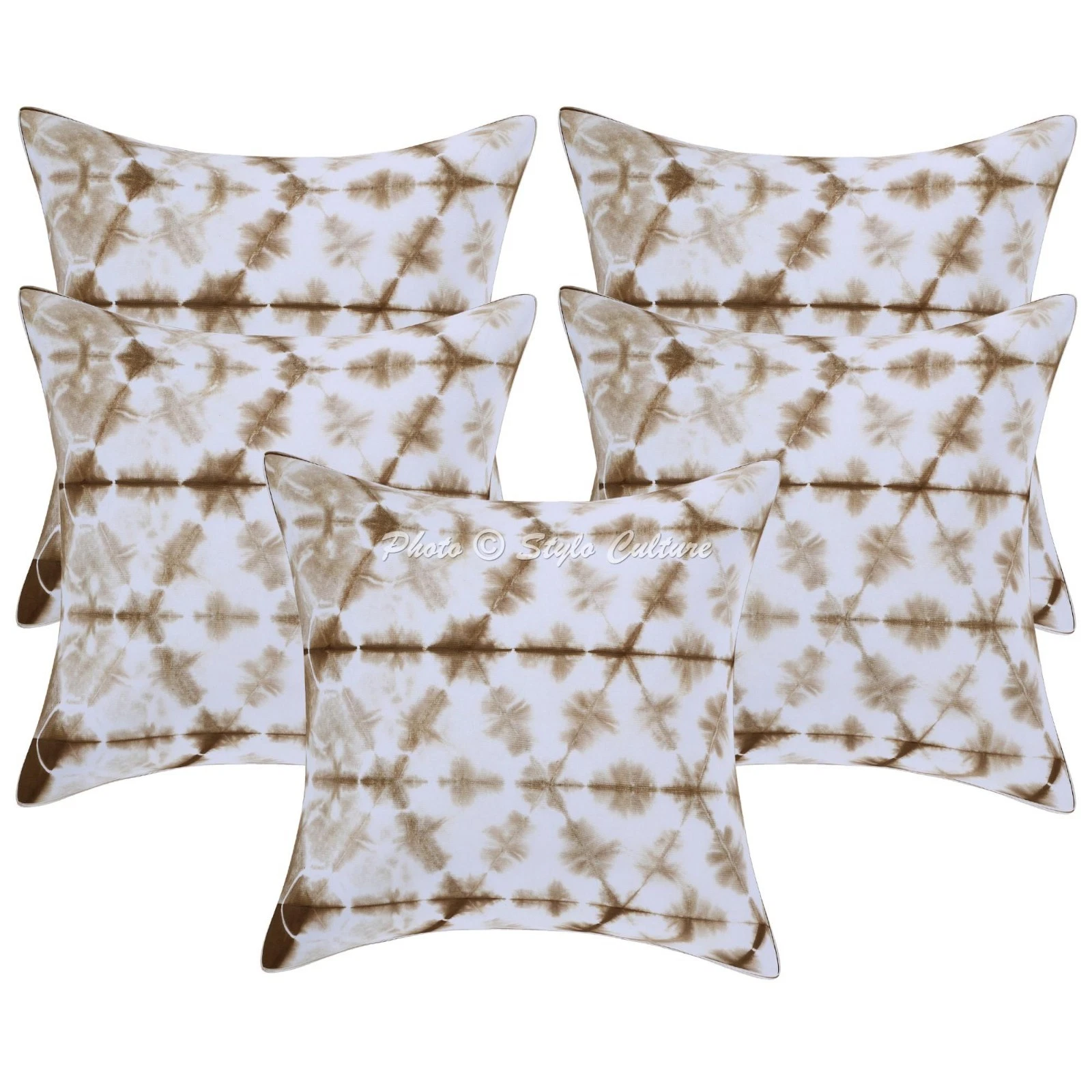 Decorative Shibori Throw Pillow Covers Cotton Tie Dye Home Decor Cushion Cover
