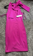 Eliza J Hot Pink Halter Dress with Neck Bow, tag came off brand new